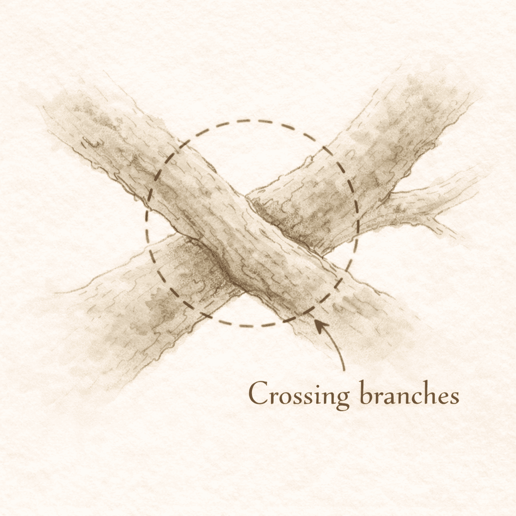 Crossing branches