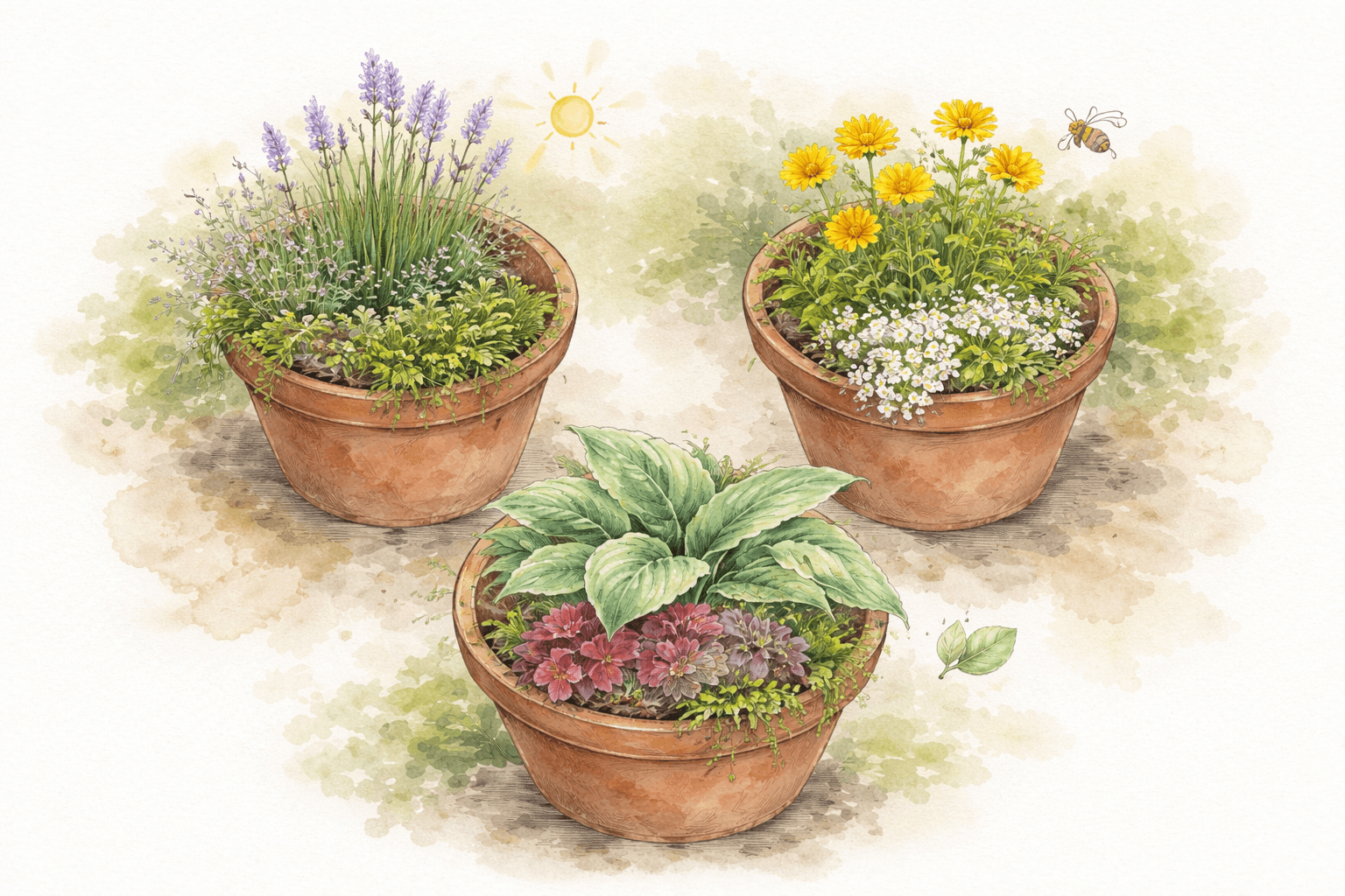 3 pots
