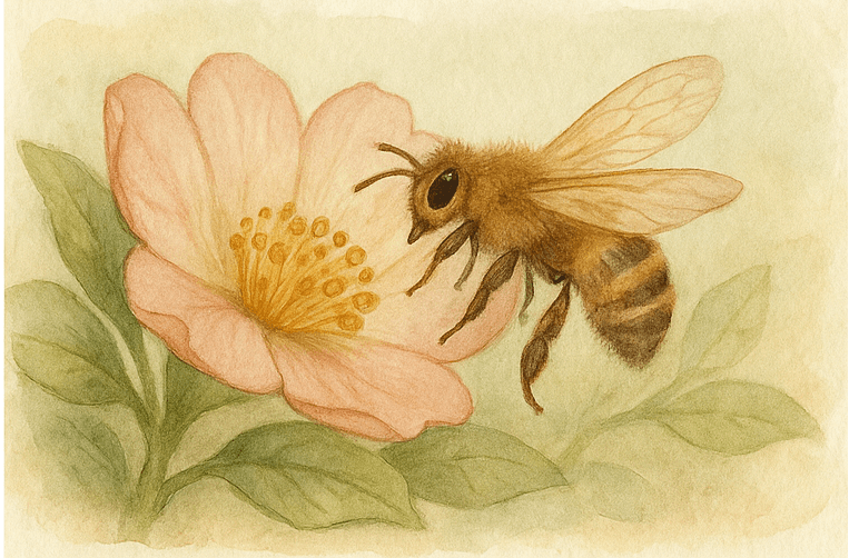 Bee visiting a flower