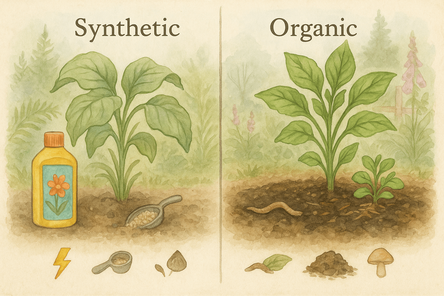 Not all plant food is created equal. Synthetic fertilizers offer quick results, but organic feeding builds long-term soil health. Choose the one that nourishes your whole garden ecosystem.